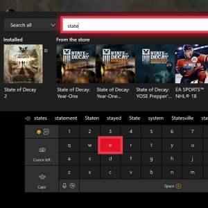Xbox-One-Dashboard mit der Suche im Preview-Build 1806 - Bild: Xbox Wire