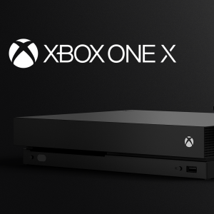 Offizielle Produktansicht der Xbox One X auf dunklem Hintergrund - Bild: Xbox Wire DACH