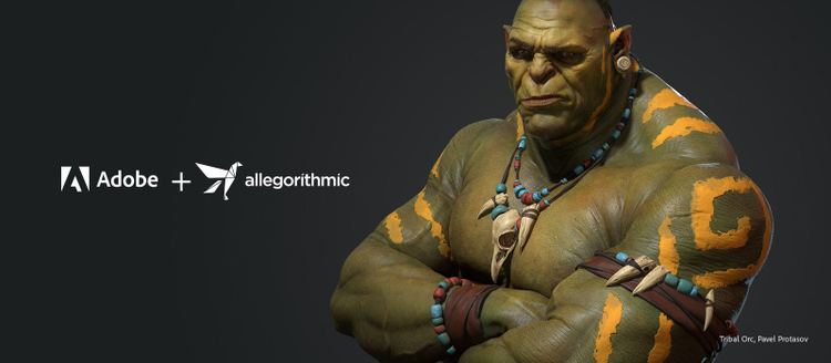 Adobe und Allegorithmic mit dem 3D-Motiv Tribal Orc von Pavel Protasov - Bild: Adobe / Pavel Protasov