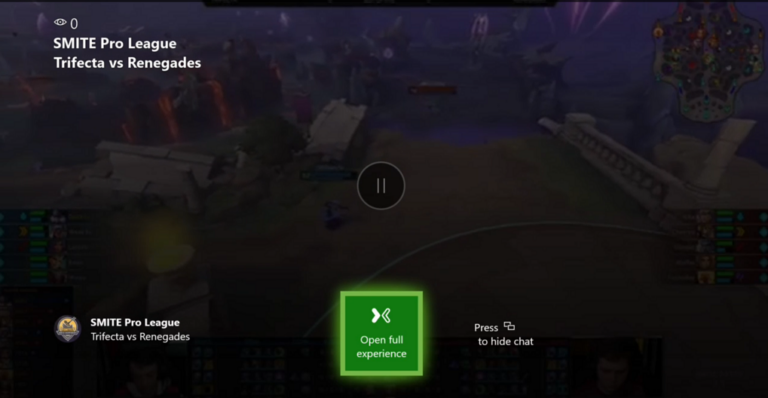 Mixer-Vollbildfunktion im Xbox-One-Preview-Build 1906 - Bild: Microsoft / Xbox Wire