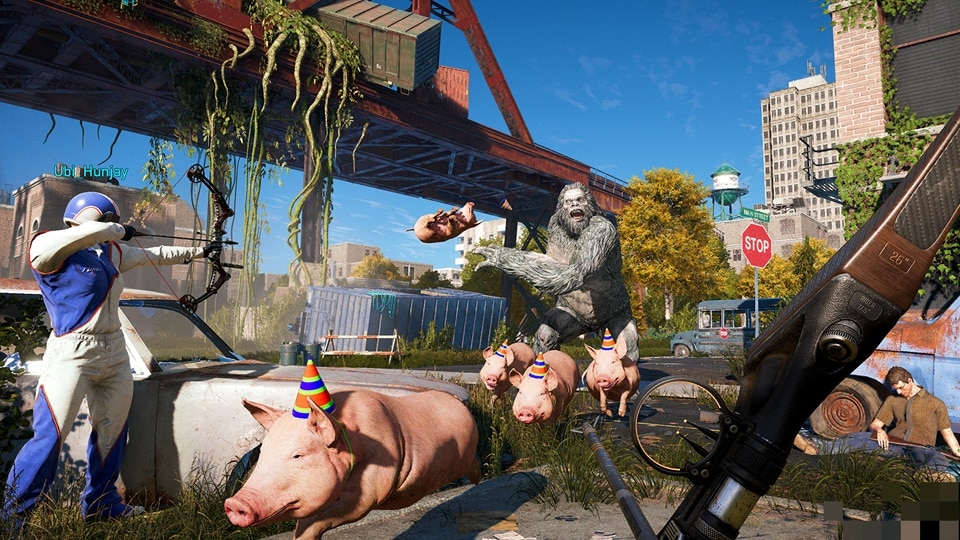 Offizieller Ubisoft-Screenshot einer Far-Cry-Arcade-Karte mit Schweinen - Bild: Ubisoft