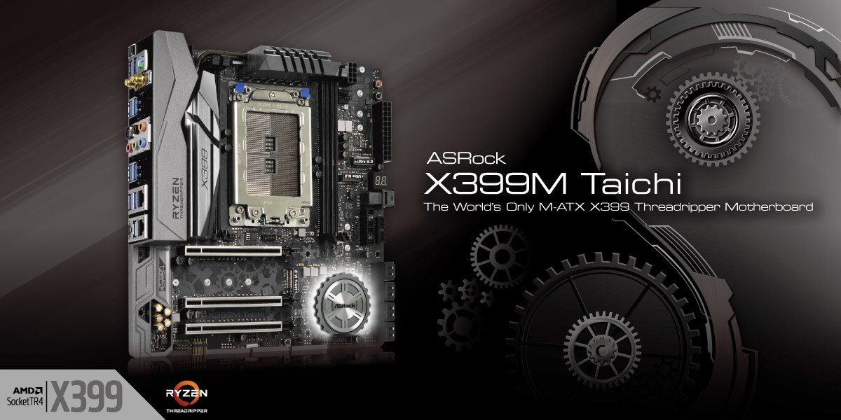 Offizielles Pressemotiv zum ASRock X399M Taichi für die CES 2018, keine eigene Testaufnahme - Bild: ASRock