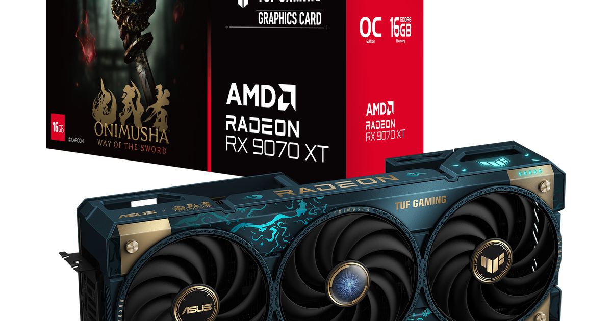 ASUS TUF Gaming Radeon RX 9070 XT Onimusha Special Edition Grafikkarte mit Verpackung - Bild: ASUS