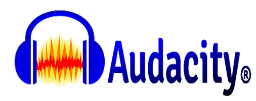 Audacity-Logo mit Schriftzug aus dem offiziellen Quellstand Audacity 2.2.0, Symbolbild zur historischen Veröffentlichung - Bild: Audacity-Team