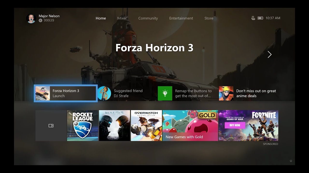Xbox-One-Dashboard aus der offiziellen August-Vorschau 2017 (Symbolbild) - Bild: Microsoft / Xbox