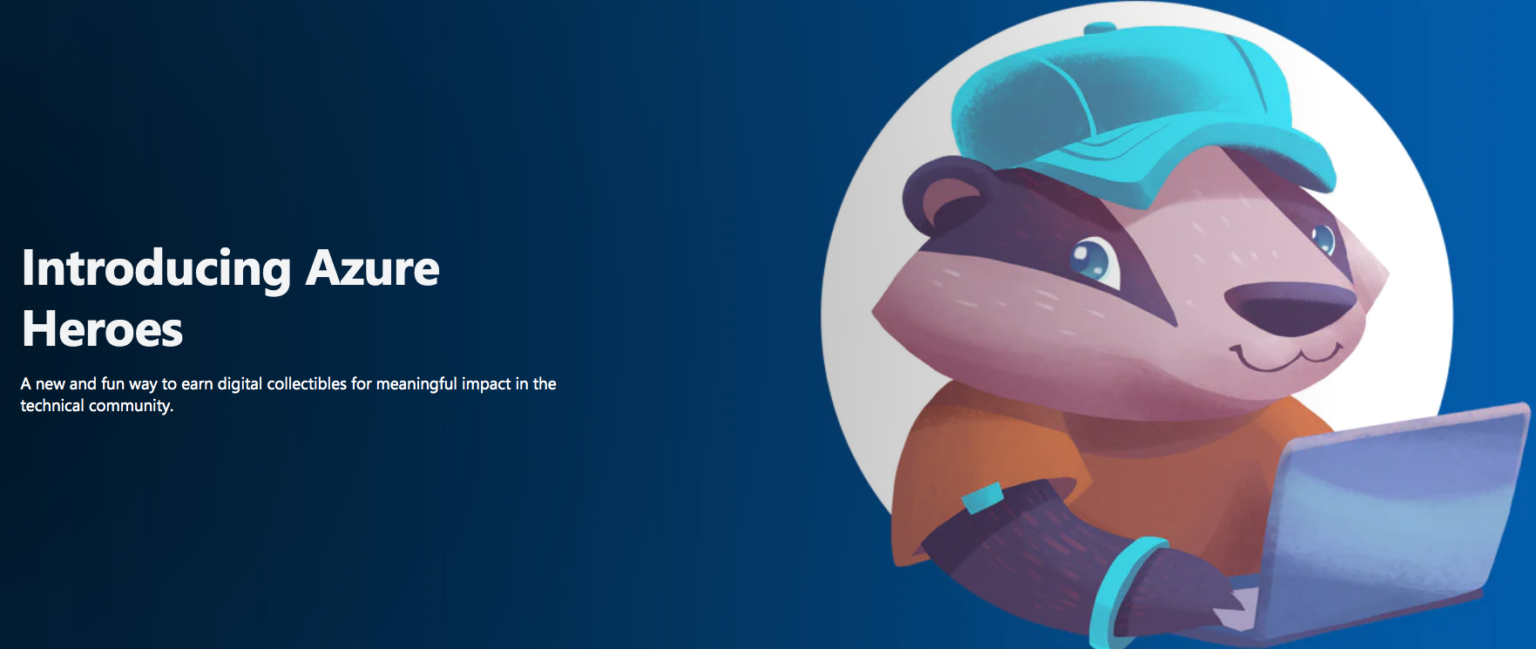 Azure-Heroes-Motiv mit einem Dachs am Notebook - Bild: Microsoft Azure / Adi Polak