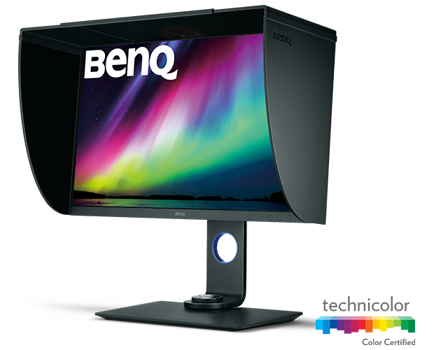 BenQ SW271 mit Blendschutzhaube, offizielles Produktmotiv von 2017 - Bild: BenQ