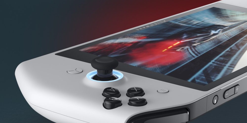 Offizielles Dell-Konzeptbild des Alienware Concept UFO von der CES 2020 mit seitlichem Controller - Bild: Dell / Alienware