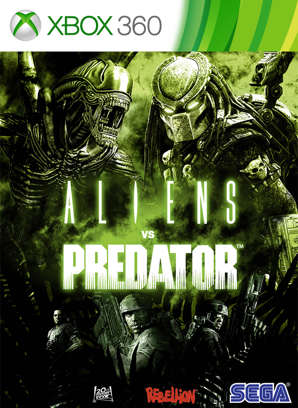Aliens vs. Predator, Xbox-360-Cover - Bild: SEGA / Xbox, veröffentlicht von Larry Hryb