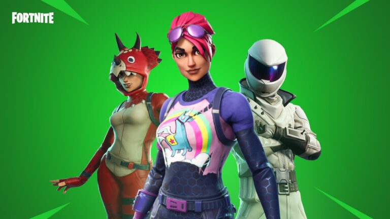 Offizielles Fortnite-Motiv mit drei Figuren aus der Ankündigung von Support-A-Creator im Oktober 2018 - Bild: Epic Games / Fortnite