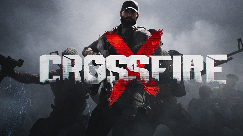 CrossfireX-Schriftzug mit Figuren aus dem offiziellen Ankündigungsmotiv zur E3 2019 - Bild: Smilegate / Xbox Wire