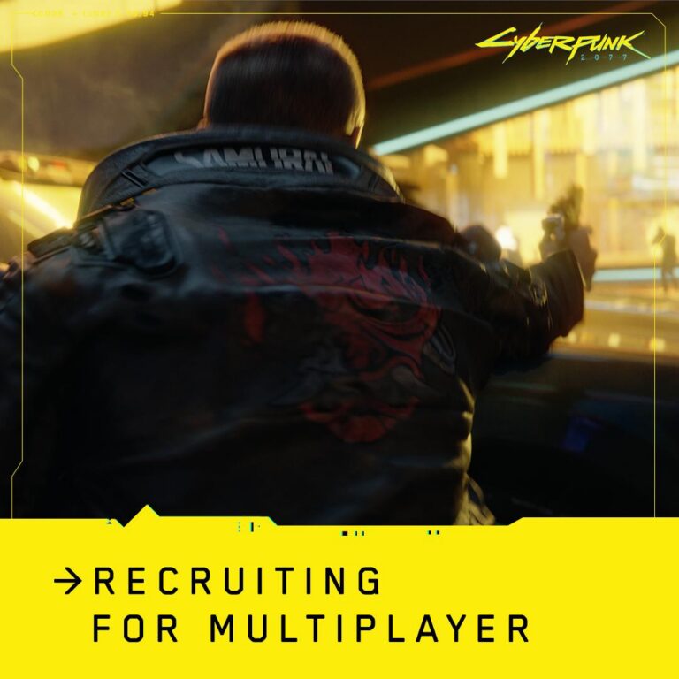Offizielles Cyberpunk-2077-Motiv zum Multiplayer-Recruiting im September 2019 - Bild: CD Projekt Red