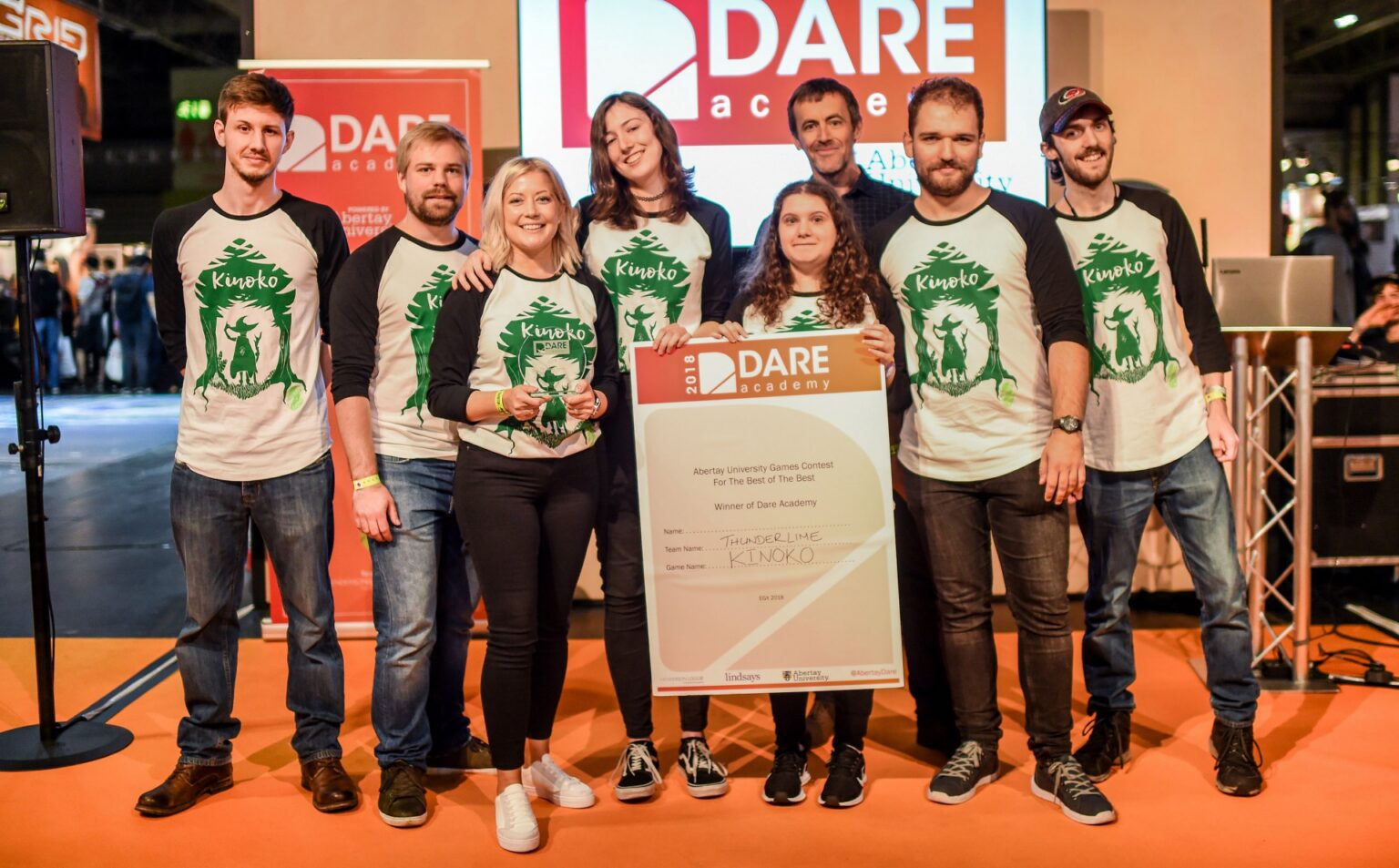 Thunder Lime bei der Preisverleihung der Dare Academy 2018 auf der EGX - Bild: Abertay University