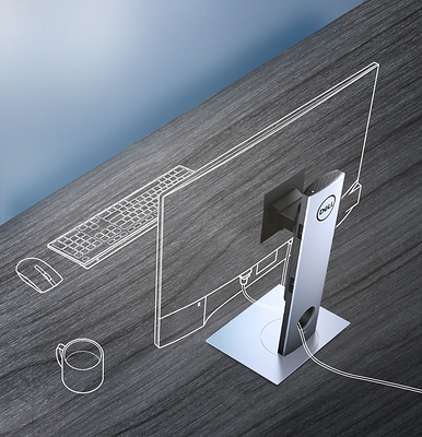 OptiPlex im Monitorständer - Bild: Dell