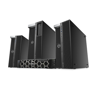 Neue Precision-Tower und Precision-7920-Rack-System im offiziellen Dell-Pressebild zur SIGGRAPH 2017 - Bild: Dell