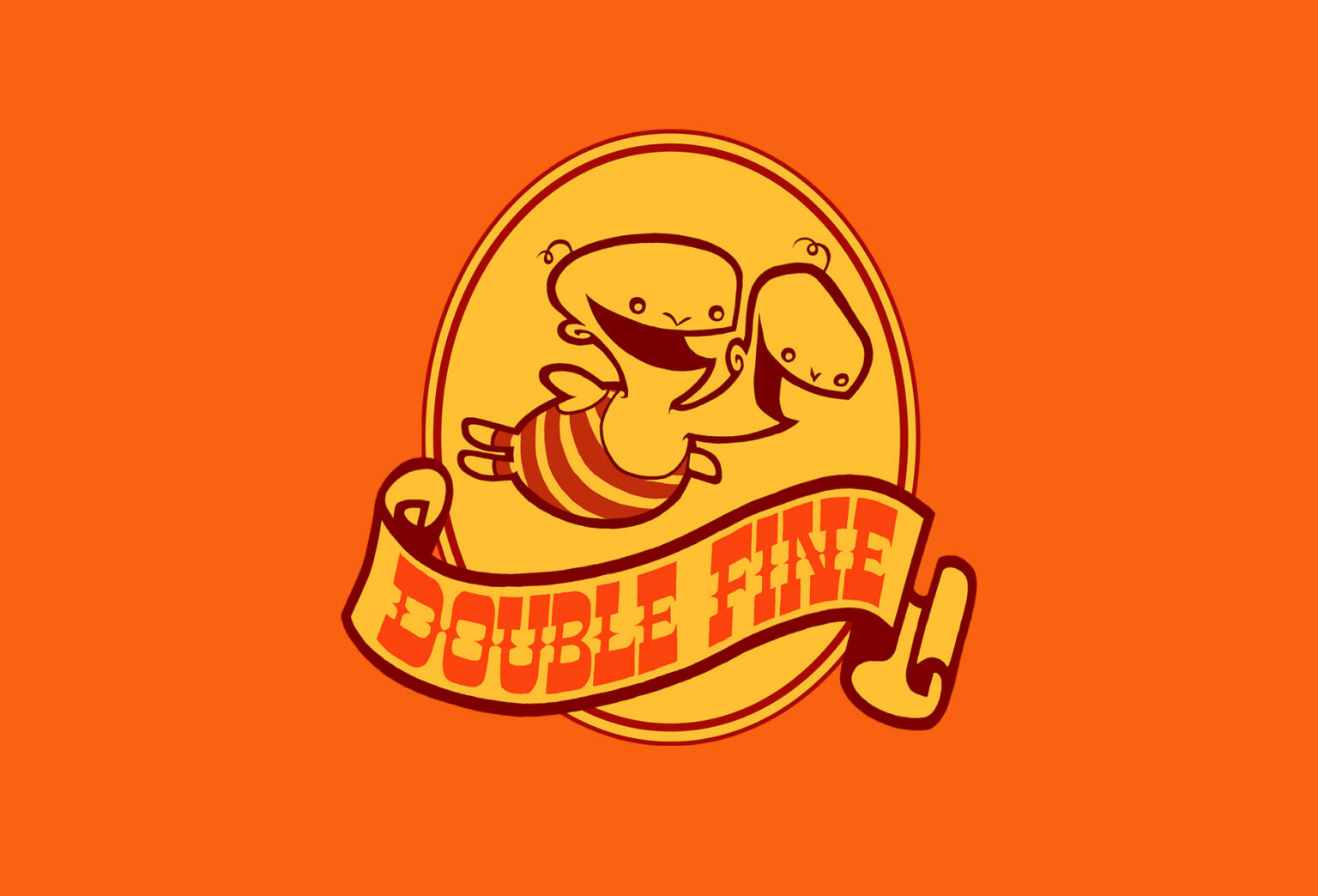 Klassisches Two-Headed-Baby-Logo von Double Fine Productions - Bild: Double Fine Productions