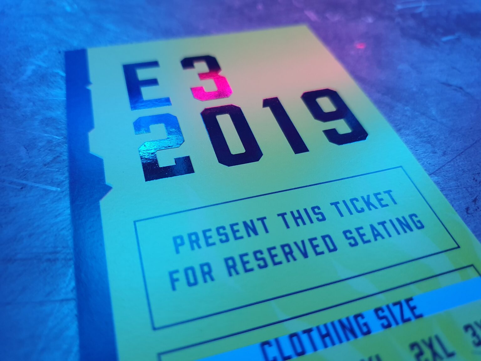 Ticket zur E3 2019 aus dem redaktionellen Messebestand, Symbolbild, keine Aufnahme des Interviewpartners - Bild: XboxDev