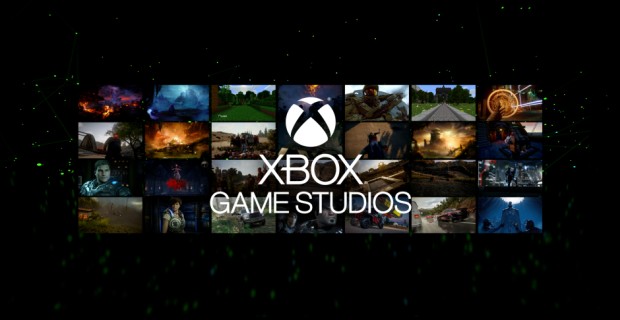 Xbox-Game-Studios-Logo mit Spielebildern aus der Ankündigung von Februar 2019 - Bild: Microsoft