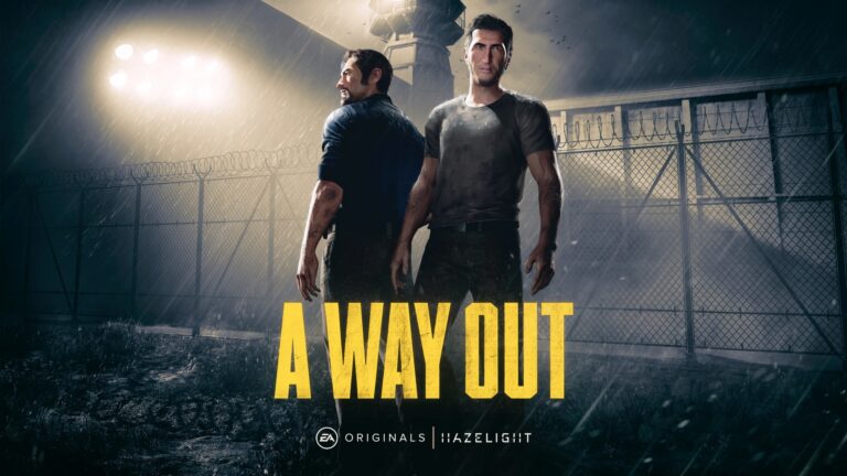 Offizielles A-Way-Out-Motiv mit Leo und Vincent vor dem Gefängnis - Bild: Electronic Arts / Hazelight Studios