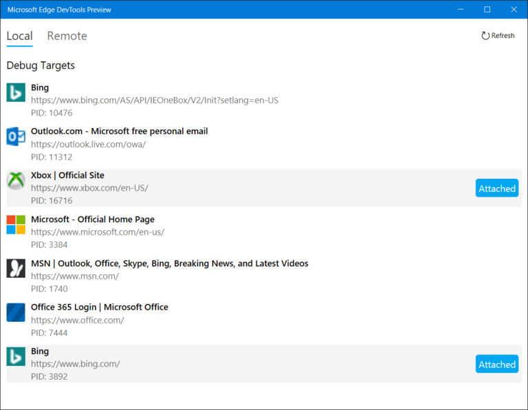 Edge DevTools Preview aus April 2018, historisches Symbolbild, kein Chromium-Vorschau-Build - Bild: Microsoft
