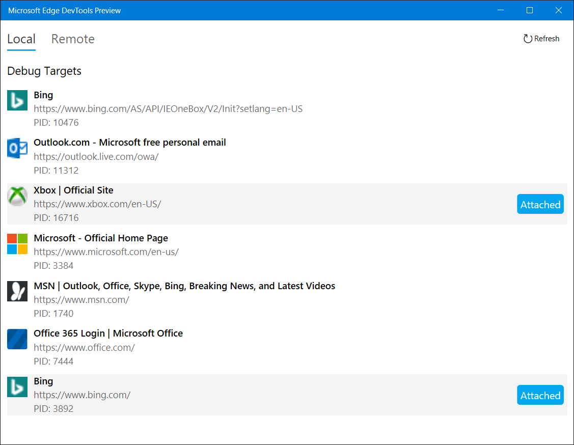 Edge DevTools Preview aus April 2018, historisches Symbolbild, kein Chromium-Vorschau-Build - Bild: Microsoft