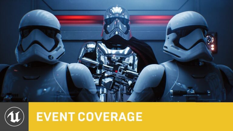 Offizielles Reflections-Motiv mit Captain Phasma und zwei Stormtroopern aus der GDC-2018-Demo - Bild: Epic Games / NVIDIA / ILMxLAB