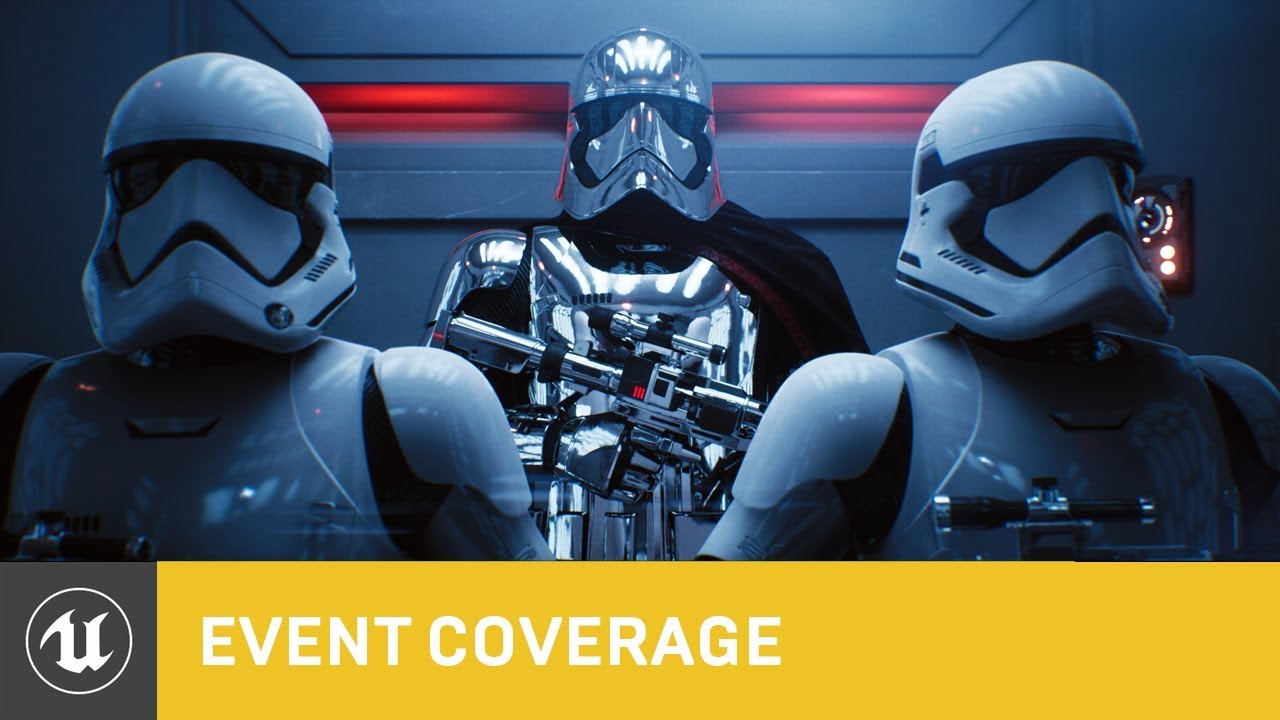 Offizielles Reflections-Motiv mit Captain Phasma und zwei Stormtroopern aus der GDC-2018-Demo - Bild: Epic Games / NVIDIA / ILMxLAB