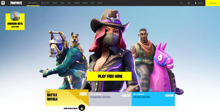 Fortnite-Webseite aus Abbildung 1 der Klageschrift vom 10. Oktober 2018, keine Aufnahme eines Cheats - Bild: Epic Games