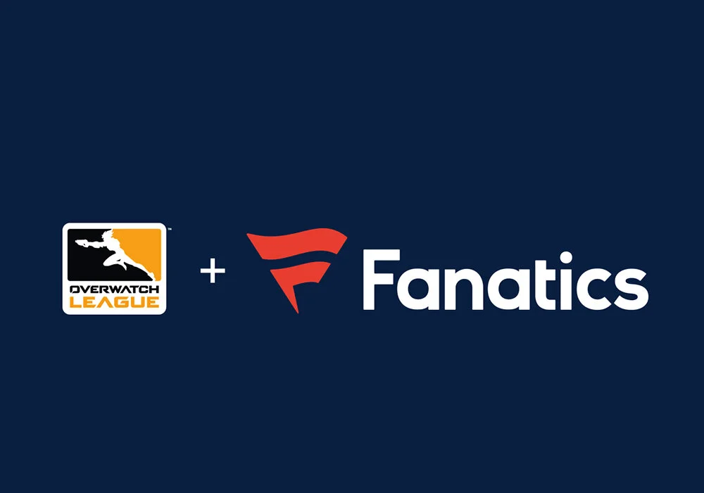 Logos der Overwatch League und von Fanatics aus der offiziellen Vertragsmitteilung - Bild: Fanatics