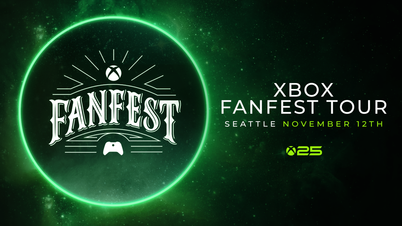 Xbox FanFest 2026: Seattle-Termin zum 25. Jubiläum bestätigt Offizielles Veranstaltungsplakat für das Xbox FanFest in Seattle am 12. November 2026 - Bild: Xbox