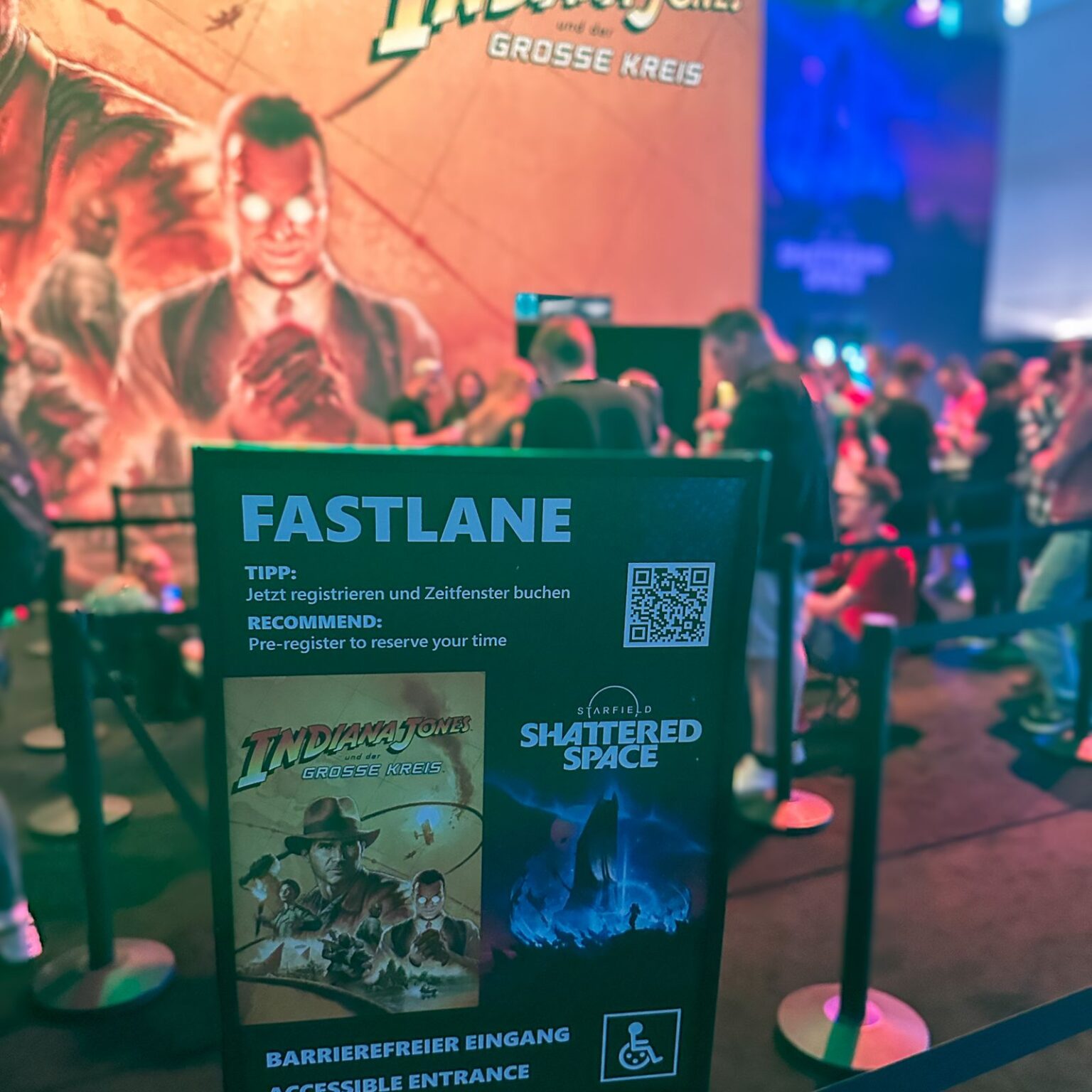 Fastlane-Schild am Xbox-Stand - Bild: Shopmacher