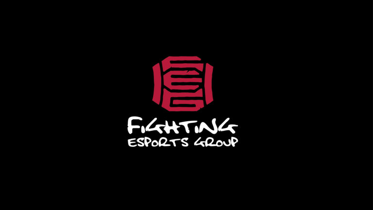Offizielles Logo der Fighting Esports Group auf schwarzem Hintergrund - Bild: FEG esports