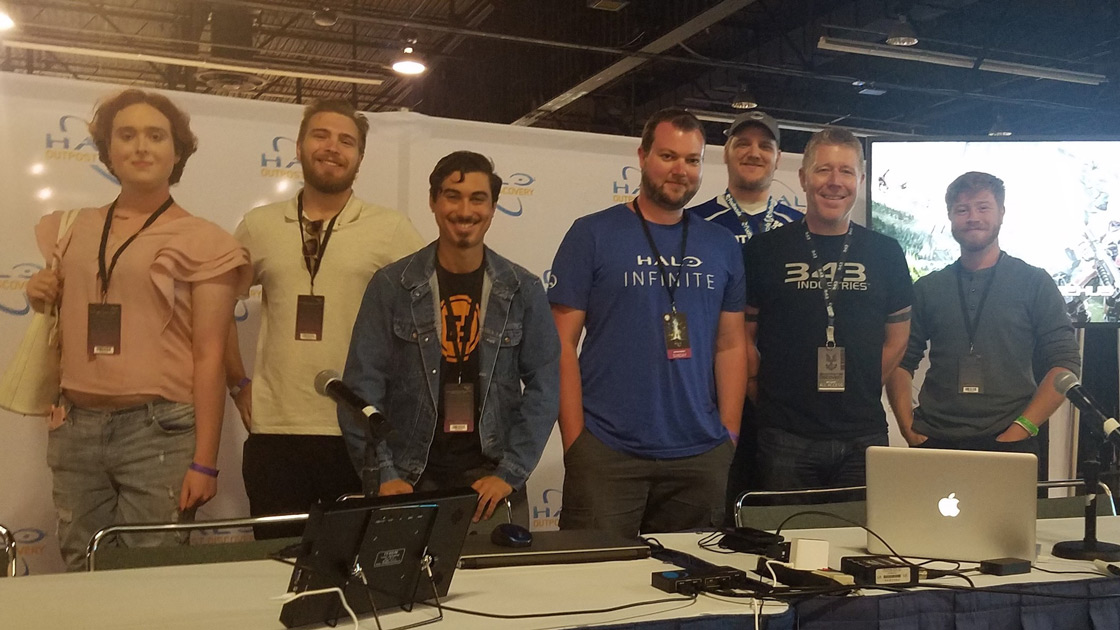 Teilnehmende des Forge-Community-Panels bei Halo: Outpost Discovery, offizielles Gruppenfoto - Bild: 343 Industries / Halo Waypoint