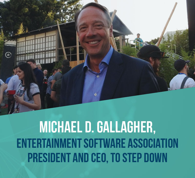 Michael D. Gallagher auf dem offiziellen ESA-Pressemotiv zu seinem angekündigten Abschied - Bild: Entertainment Software Association