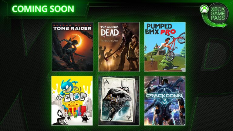 Offizielle Übersicht der sechs angekündigten Xbox-Game-Pass-Zugänge für Februar 2019 - Bild: Microsoft / Xbox Wire