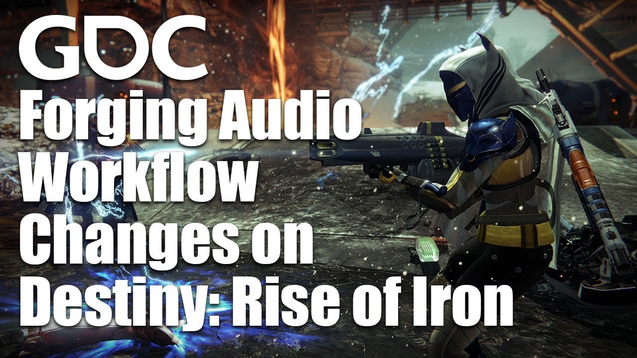 Offizielles GDC-Vorschaubild zu Forging Audio Workflow Changes on Destiny: Rise of Iron mit bewaffneter Spielfigur - Bild: GDC