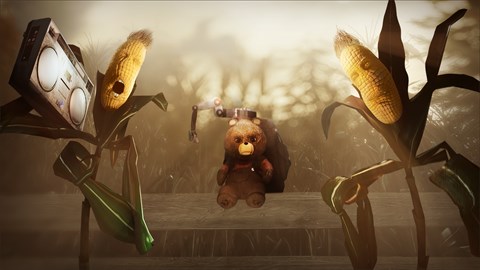 Maize mit Roboter-Teddy und Maisfiguren, offizielles Produktmotiv zur damaligen Spotlight-Auswahl - Bild: Finish Line Games / Xbox Store