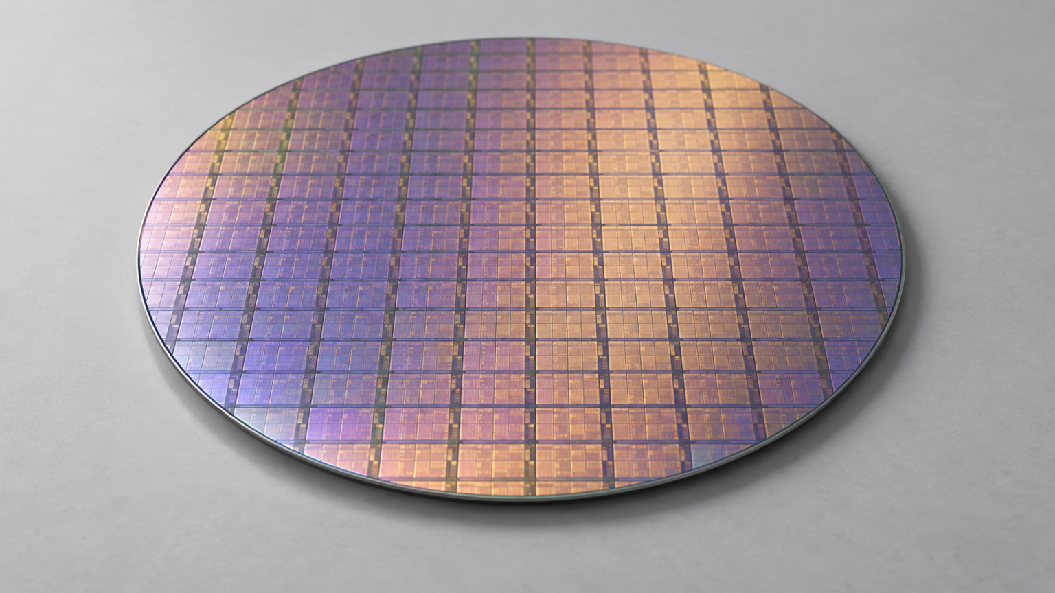 Generierte Illustration eines Siliziumwafers, kein konkreter HBM2-Speicherbaustein - Bild: XboxDev, generierte Illustration