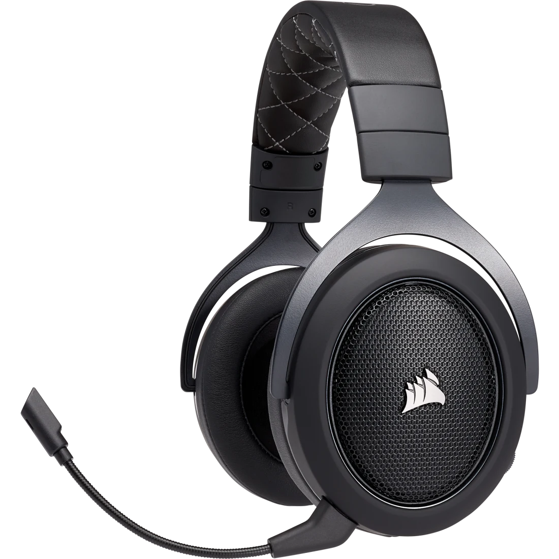 Corsair HS70 Wireless in Carbon mit abnehmbarem Mikrofon - Bild: Corsair
