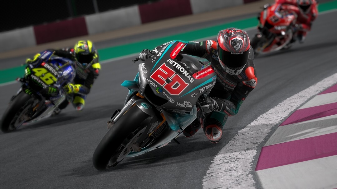 Kursrekonstruktion in MotoGP 19 auf Basis von Drohnenscans - Bild: Milestone / Epic Games