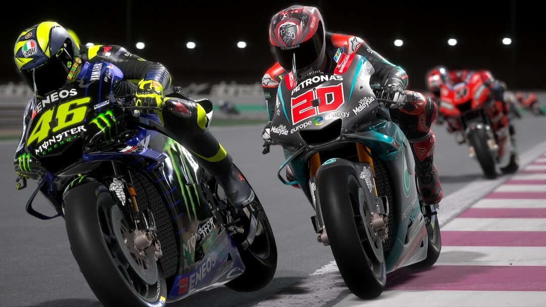 Rennszene aus MotoGP 19 mit KI-Gegnern der Neural AI - Bild: Milestone / Epic Games