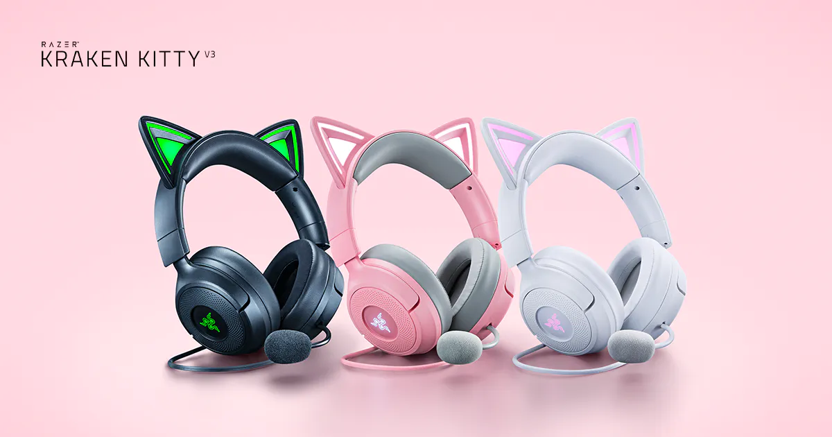 Kraken Kitty V3 in drei Farben - Bild: Razer
