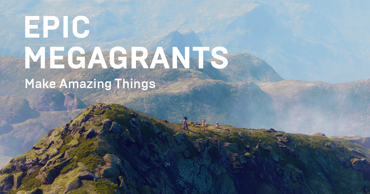 Offizielles Epic-MegaGrants-Motiv mit virtueller Landschaft - Bild: Epic Games