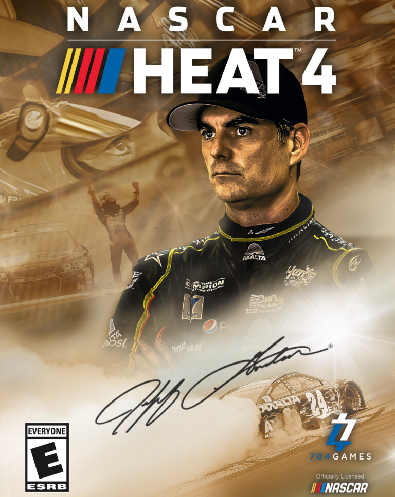 Offizielles Cover von NASCAR Heat 4 Gold Edition mit Jeff Gordon, Illustration zum damaligen Spieleangebot - Bild: 704Games / Motorsport Games