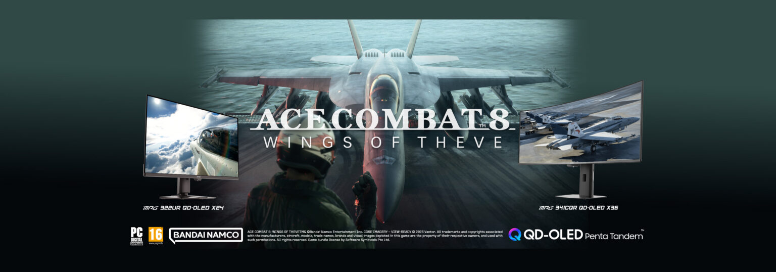 Offizielles Motiv zur MSI-Bundle-Aktion mit Ace Combat 8 - Bild: MSI / Bandai Namco
