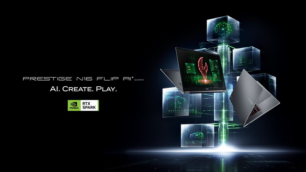 MSI Prestige N16 Flip AI+ mit NVIDIA RTX Spark - Bild: MSI