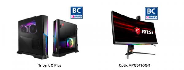 MSI-Trident-X-Plus-PC und Optix-MPG341CQR-Monitor im offiziellen Computex-Pressemotiv - Bild: MSI