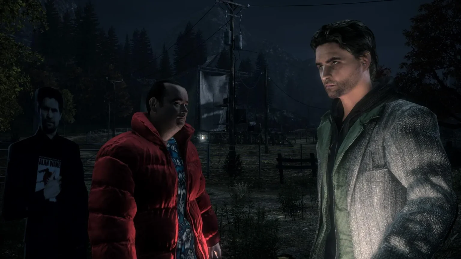Alan Wake und Barry im ursprünglichen Alan Wake, Illustration zum historischen Musiklizenzfall - Bild: Remedy Entertainment