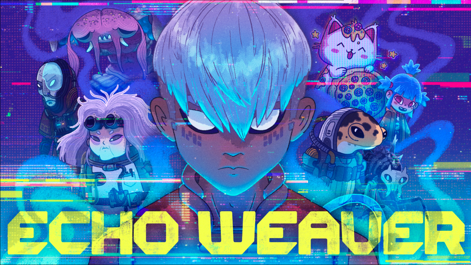 Echo Weaver: Unity erklärt Speicherverwaltung der Zeitschleife Echo-Weaver-Key-Art mit Spielfiguren und farbigen Bildstörungen - Bild: Moonlight Kids / Akupara Games, via Unity