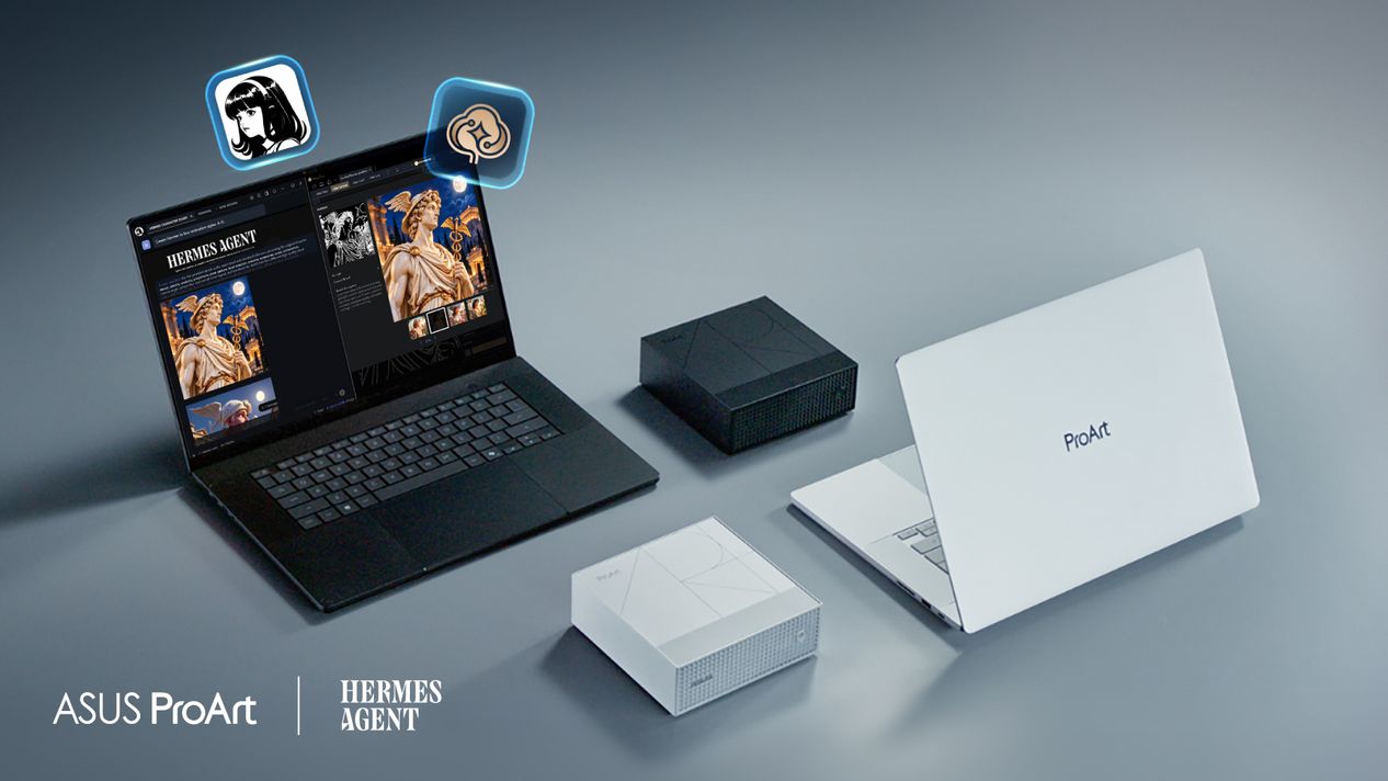ASUS-ProArt-Notebooks und Mini-PCs mit einem Hermes-Agent-Workflow - Bild: ASUS